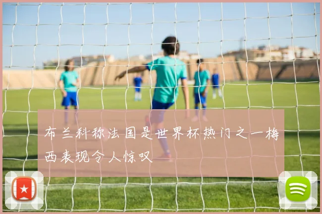 布兰科称法国是世界杯热门之一梅西表现令人惊叹